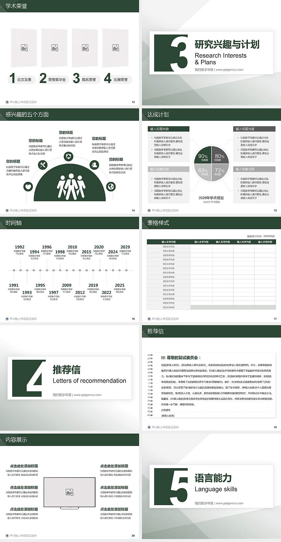 武警海警学院PhD博士申请面试/复试答辩通用PPT模板4:3格式幻灯片预览图3