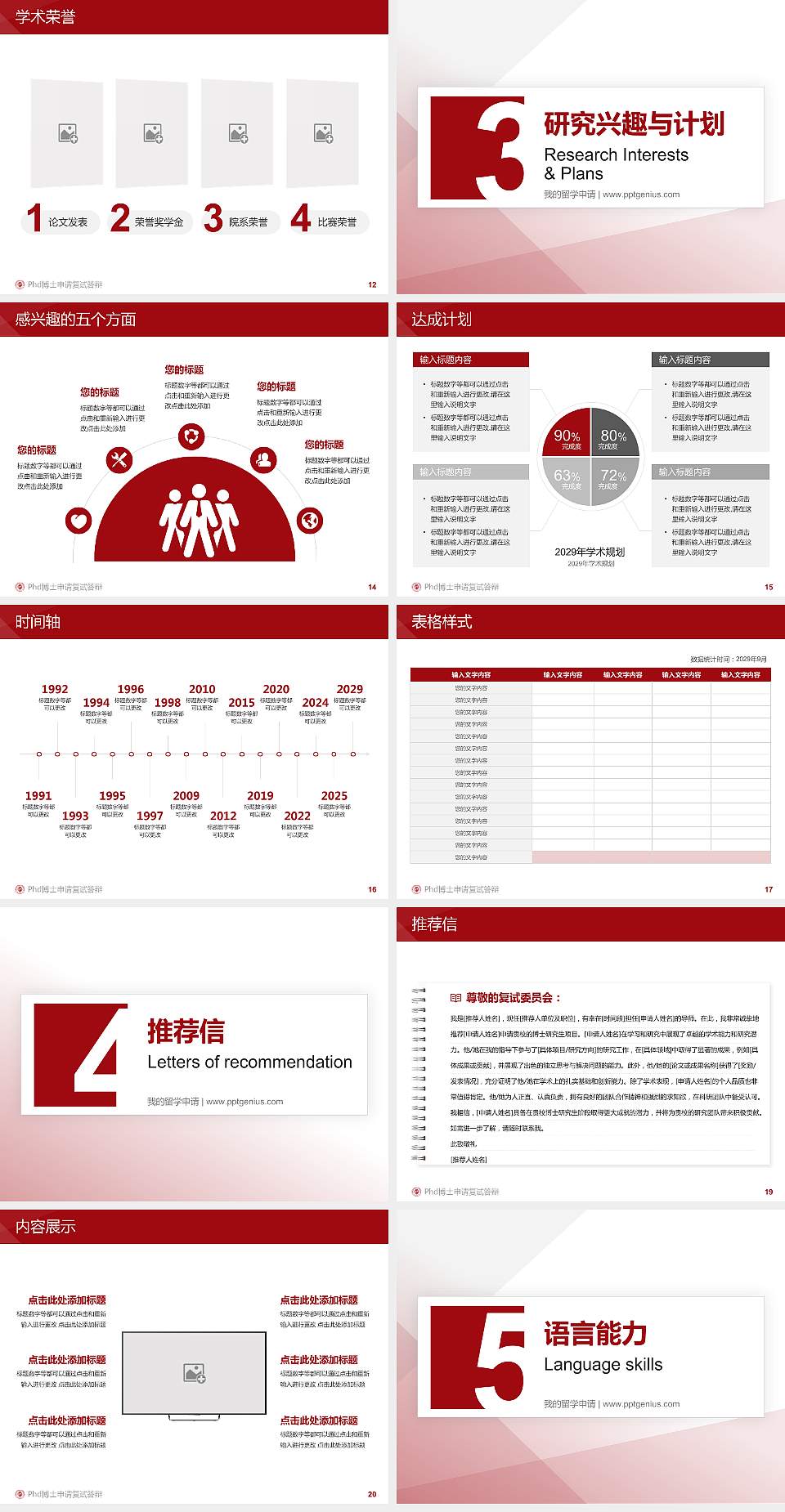 中国石油大学（北京）克拉玛依校区PhD博士申请面试/复试答辩通用PPT模板4:3格式幻灯片预览图3