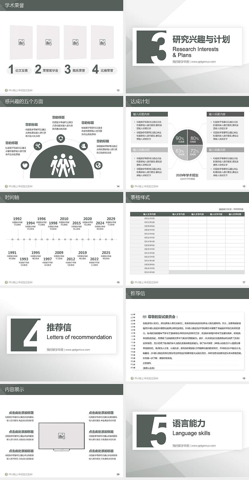四川中医药高等专科学校PhD博士申请面试/复试答辩通用PPT模板4:3格式幻灯片预览图3
