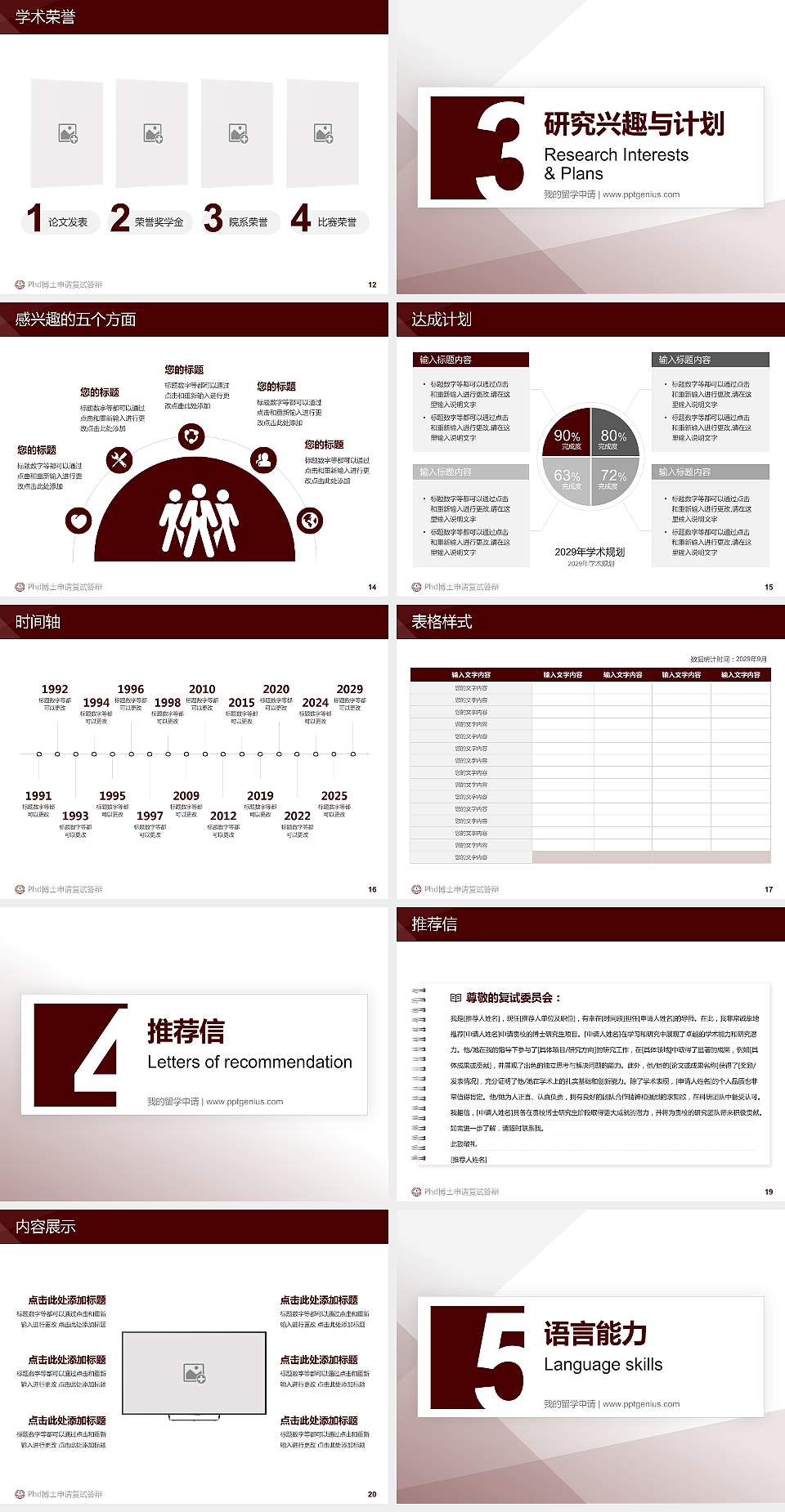 天津音乐学院PhD博士申请面试/复试答辩通用PPT模板4:3格式幻灯片预览图3