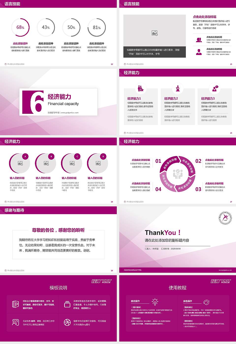 云南体育运动职业技术学院PhD博士申请面试/复试答辩通用PPT模板16:9格式幻灯片预览图4