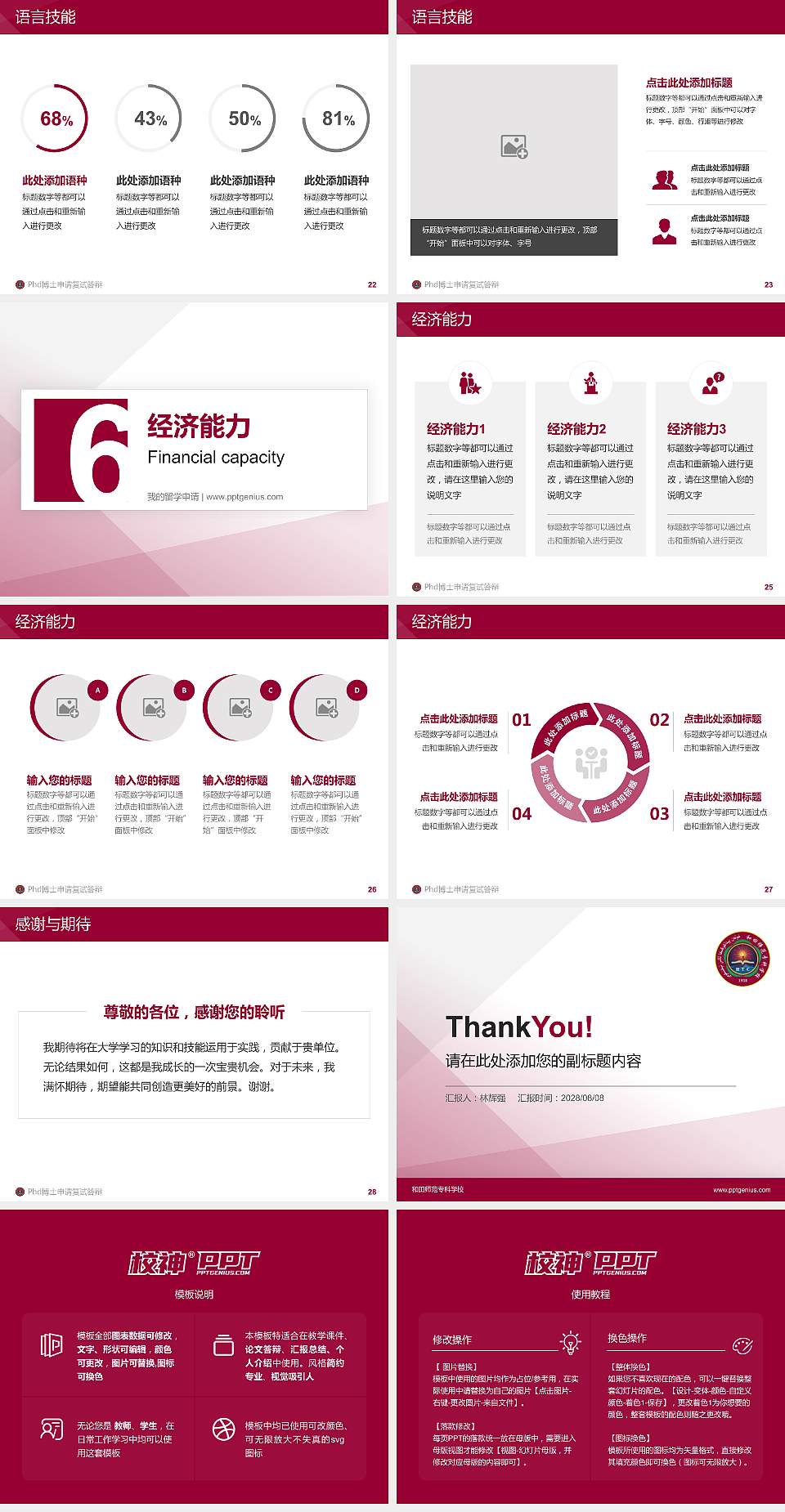 和田师范专科学校PhD博士申请面试/复试答辩通用PPT模板4:3格式幻灯片预览图4