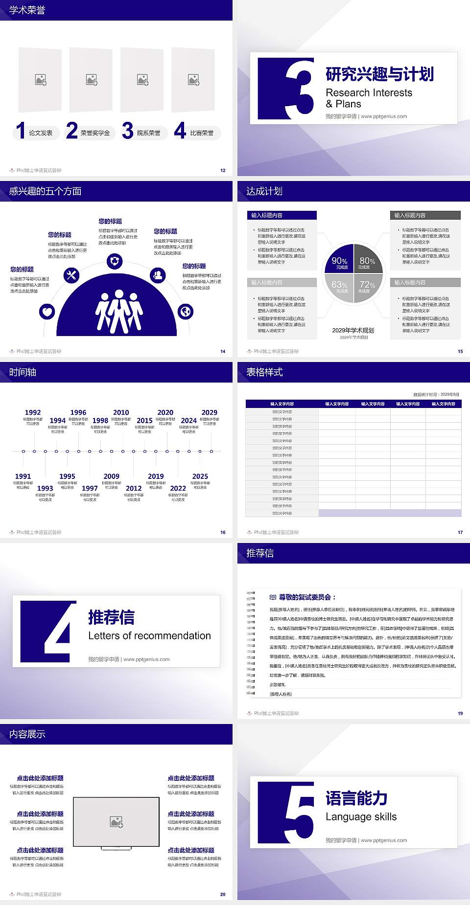 昆明理工大学津桥学院PhD博士申请面试/复试答辩通用PPT模板4:3格式幻灯片预览图3
