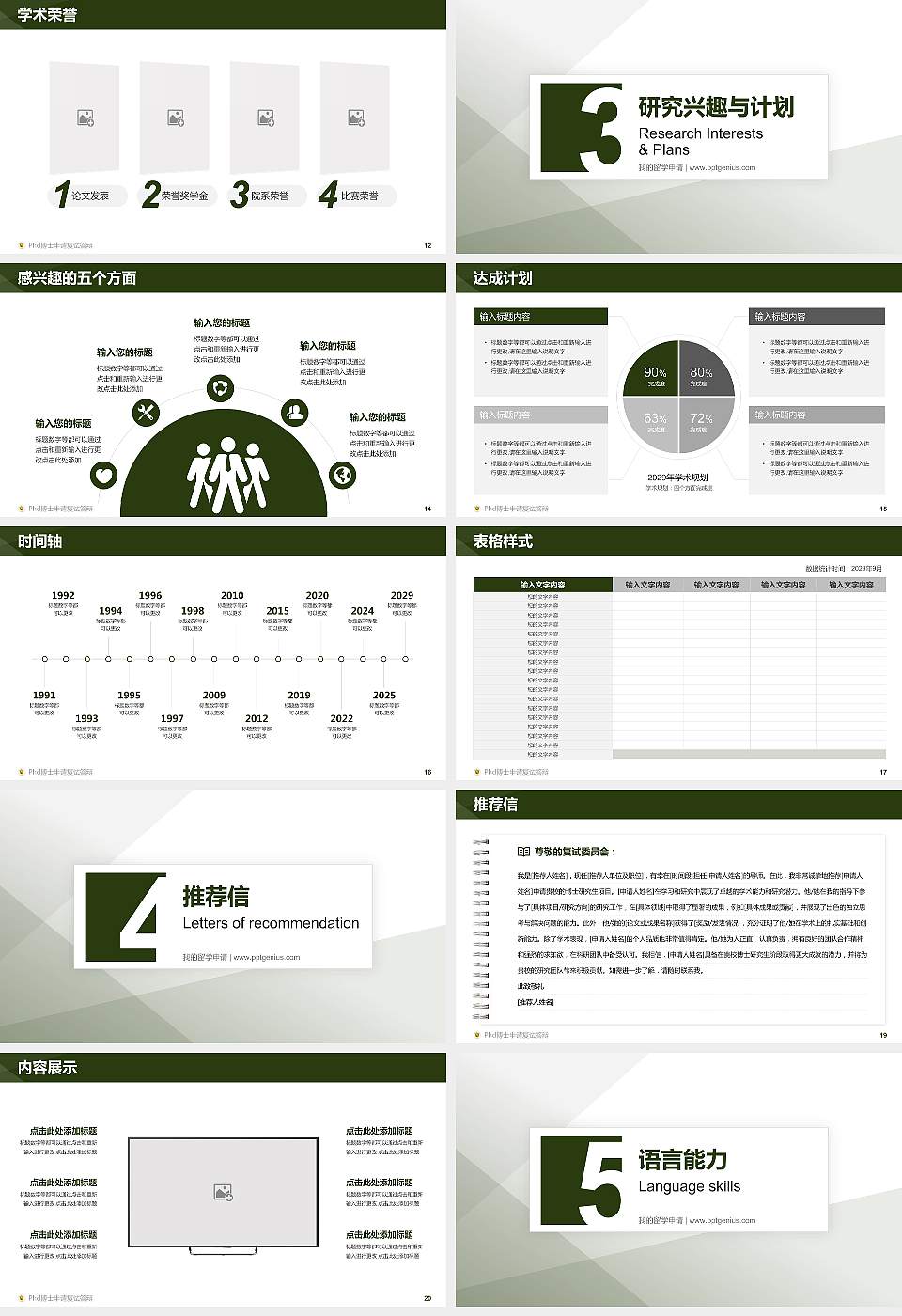 武警后勤学院PhD博士申请面试/复试答辩通用PPT模板16:9格式幻灯片预览图3