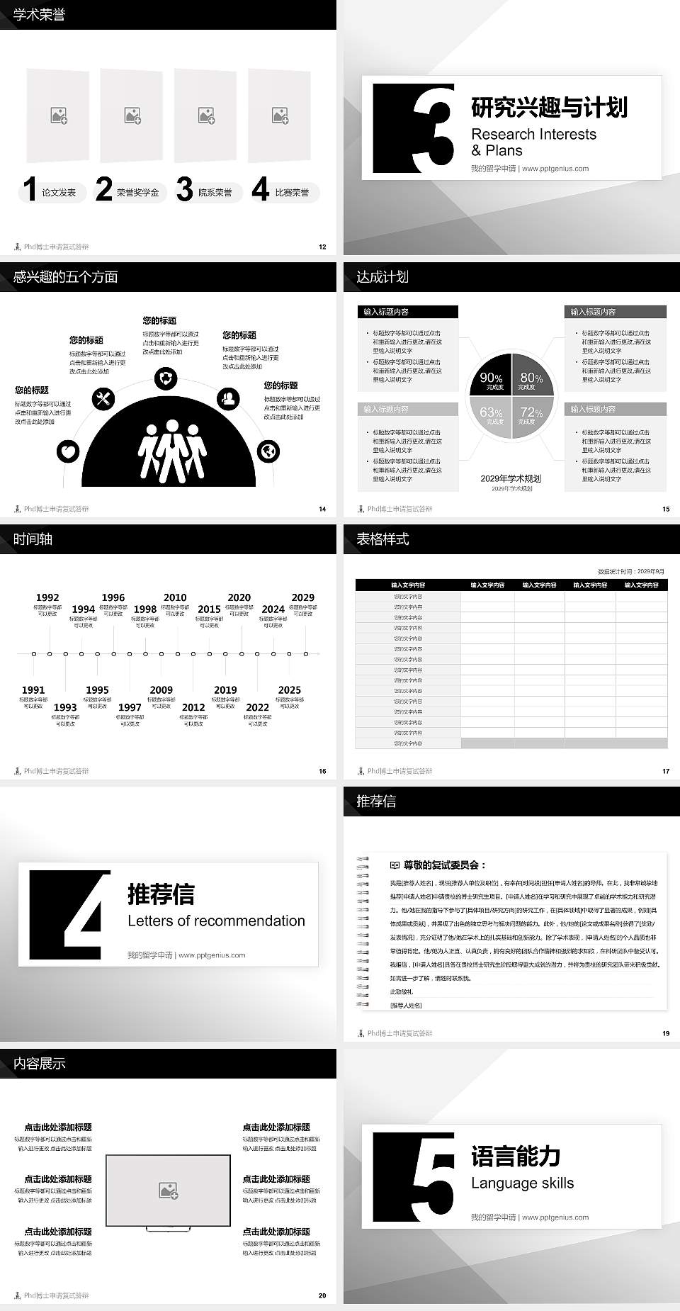 台湾华梵大学PhD博士申请面试/复试答辩通用PPT模板4:3格式幻灯片预览图3