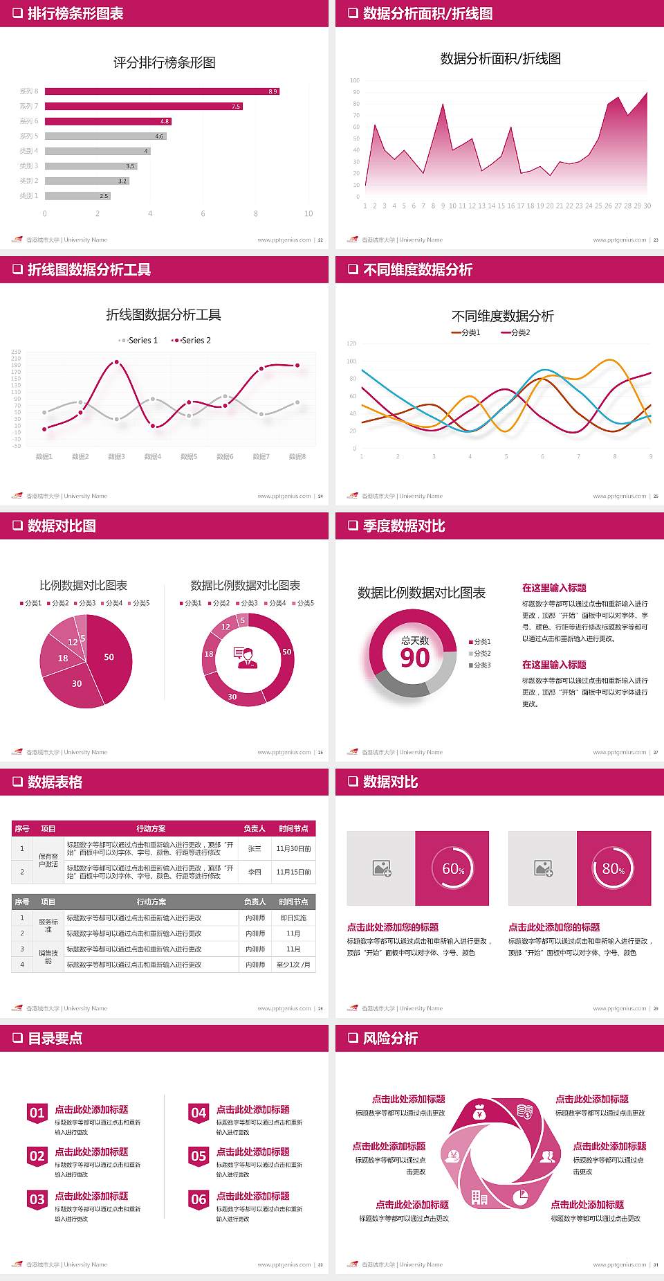 香港城市大学PPT模板下载4:3格式幻灯片预览图4