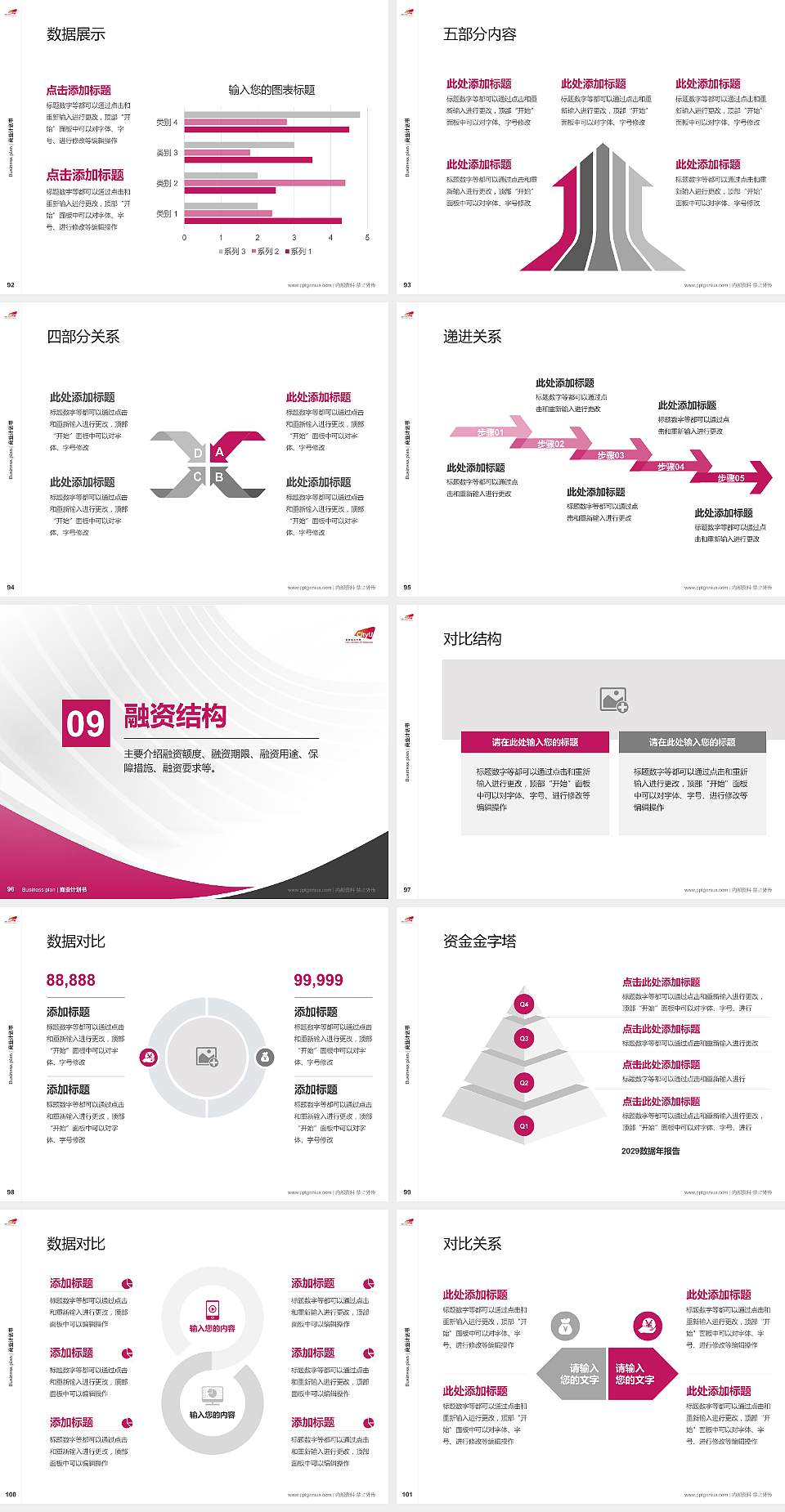 香港城市大学专用全国大学生互联网+创新创业大赛计划书/路演/网评PPT模板4:3格式幻灯片预览图11