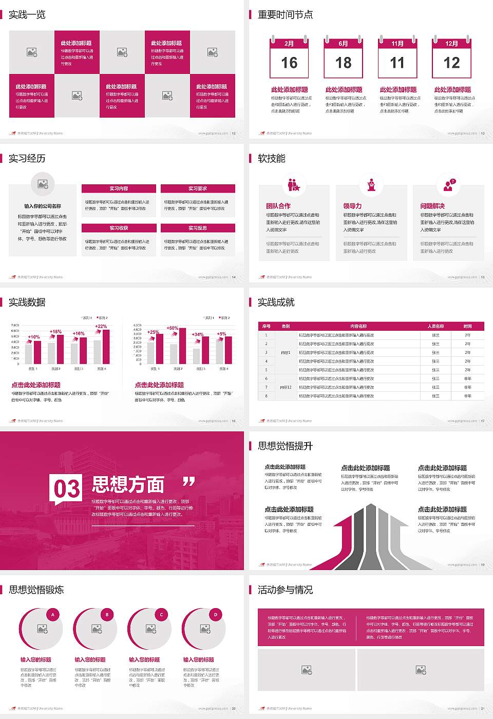 香港城市大学专用国家奖学金答辩PPT模板16:9格式幻灯片预览图3