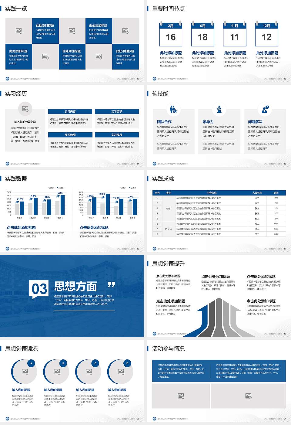 重庆第二师范学院专用国家奖学金答辩PPT模板16:9格式幻灯片预览图3