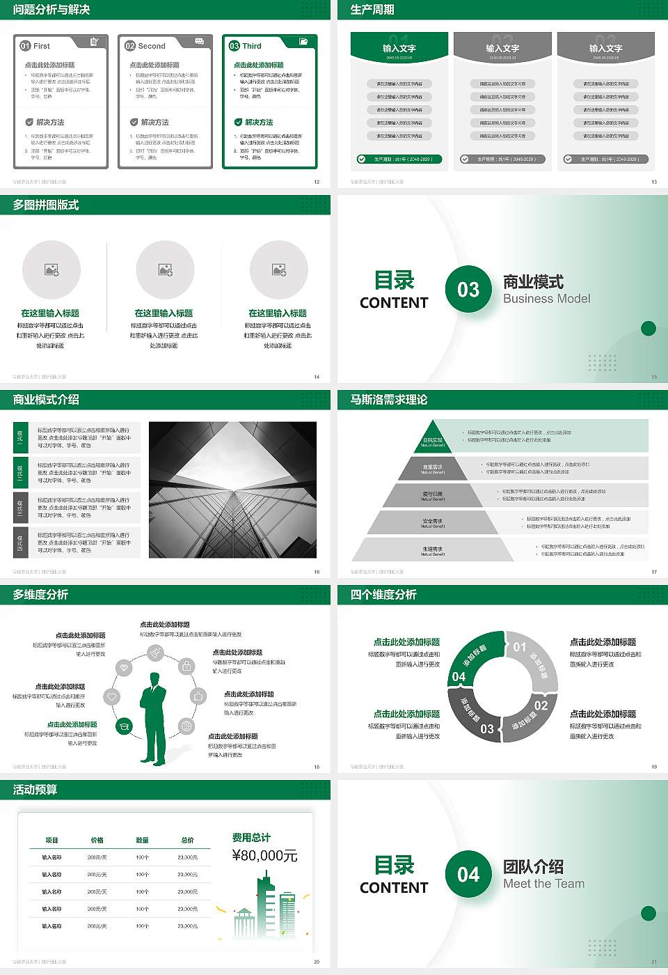 华南农业大学全国大学生创新创业大赛计划书PPT模板16:9格式幻灯片预览图3