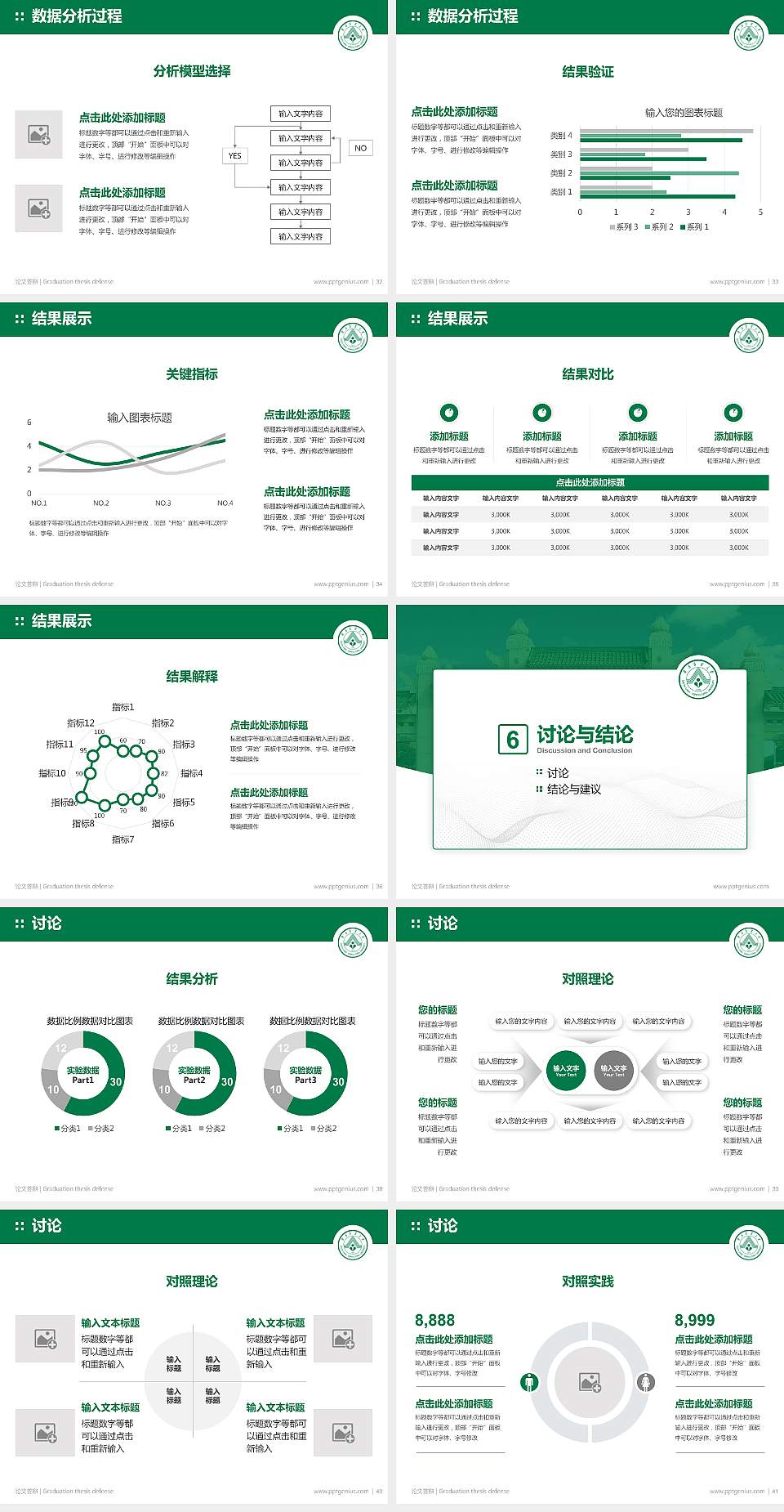 华南农业大学论文答辩标准PPT模板4:3格式幻灯片预览图5