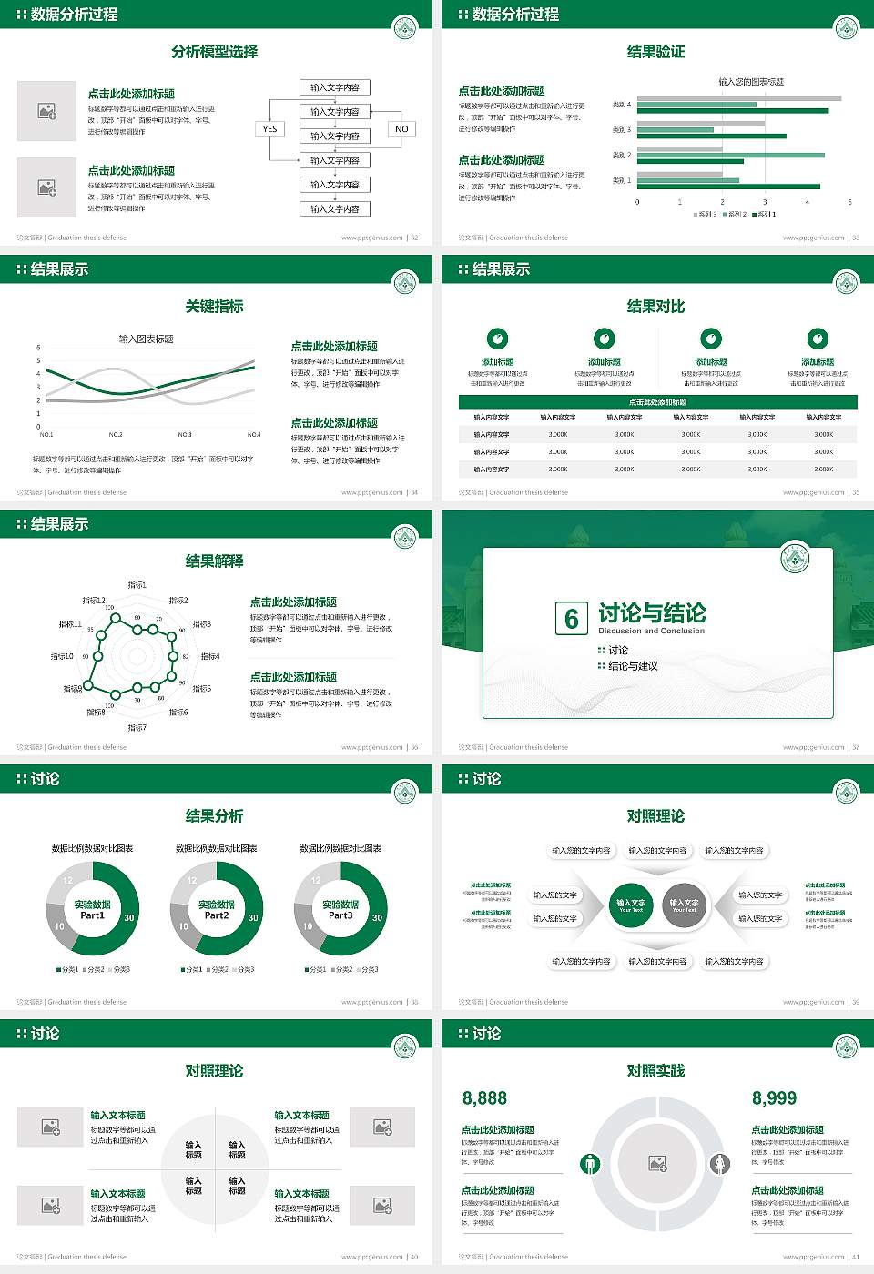 华南农业大学论文答辩标准PPT模板16:9格式幻灯片预览图5