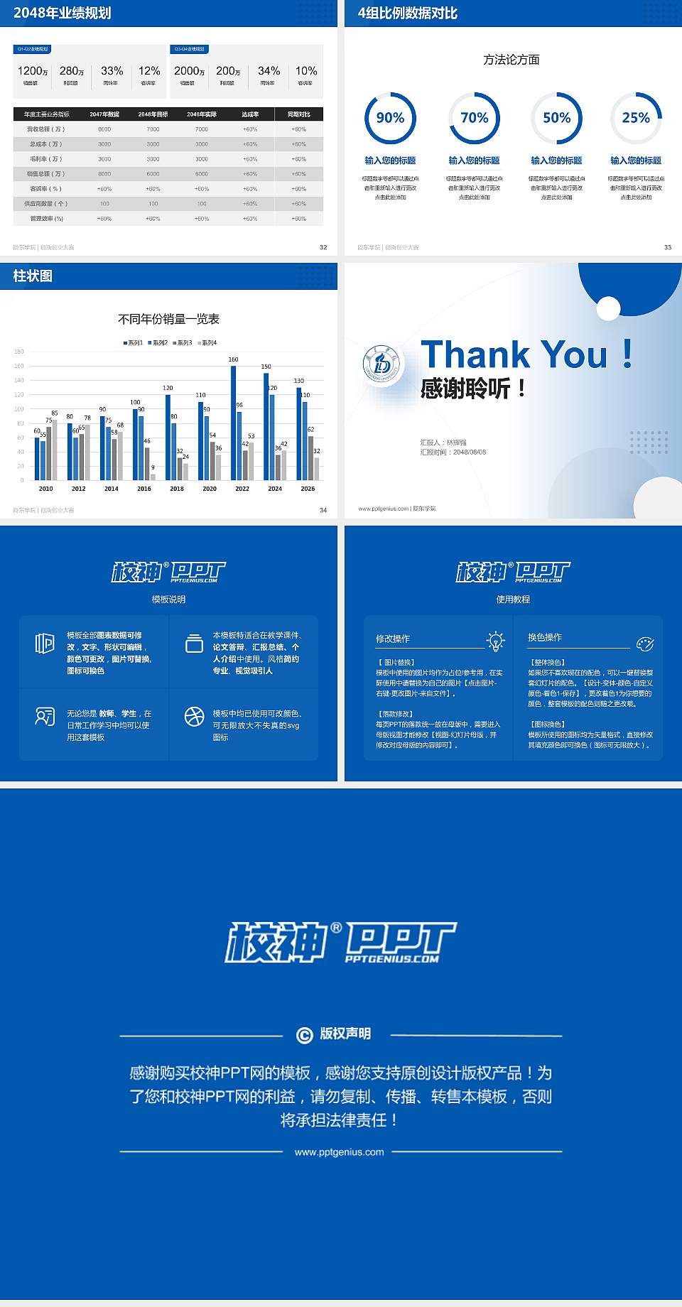 陇东学院全国大学生创新创业大赛计划书PPT模板4:3格式幻灯片预览图5