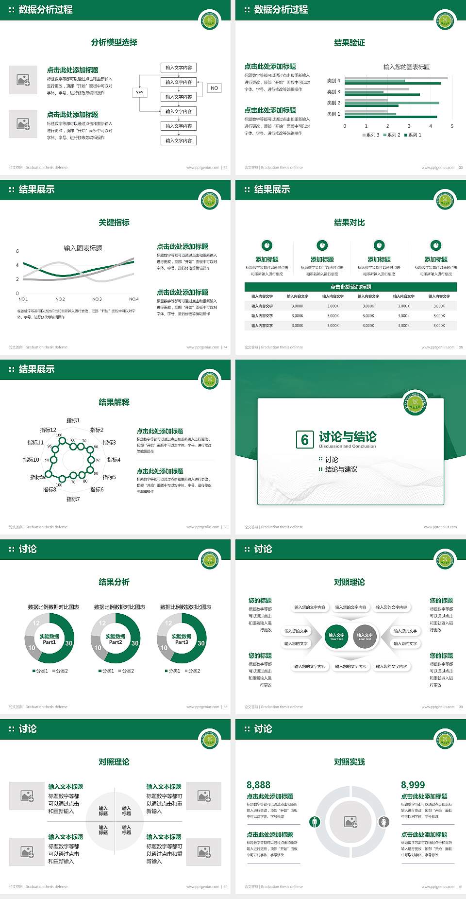 西安科技大学高新学院论文答辩标准PPT模板4:3格式幻灯片预览图5