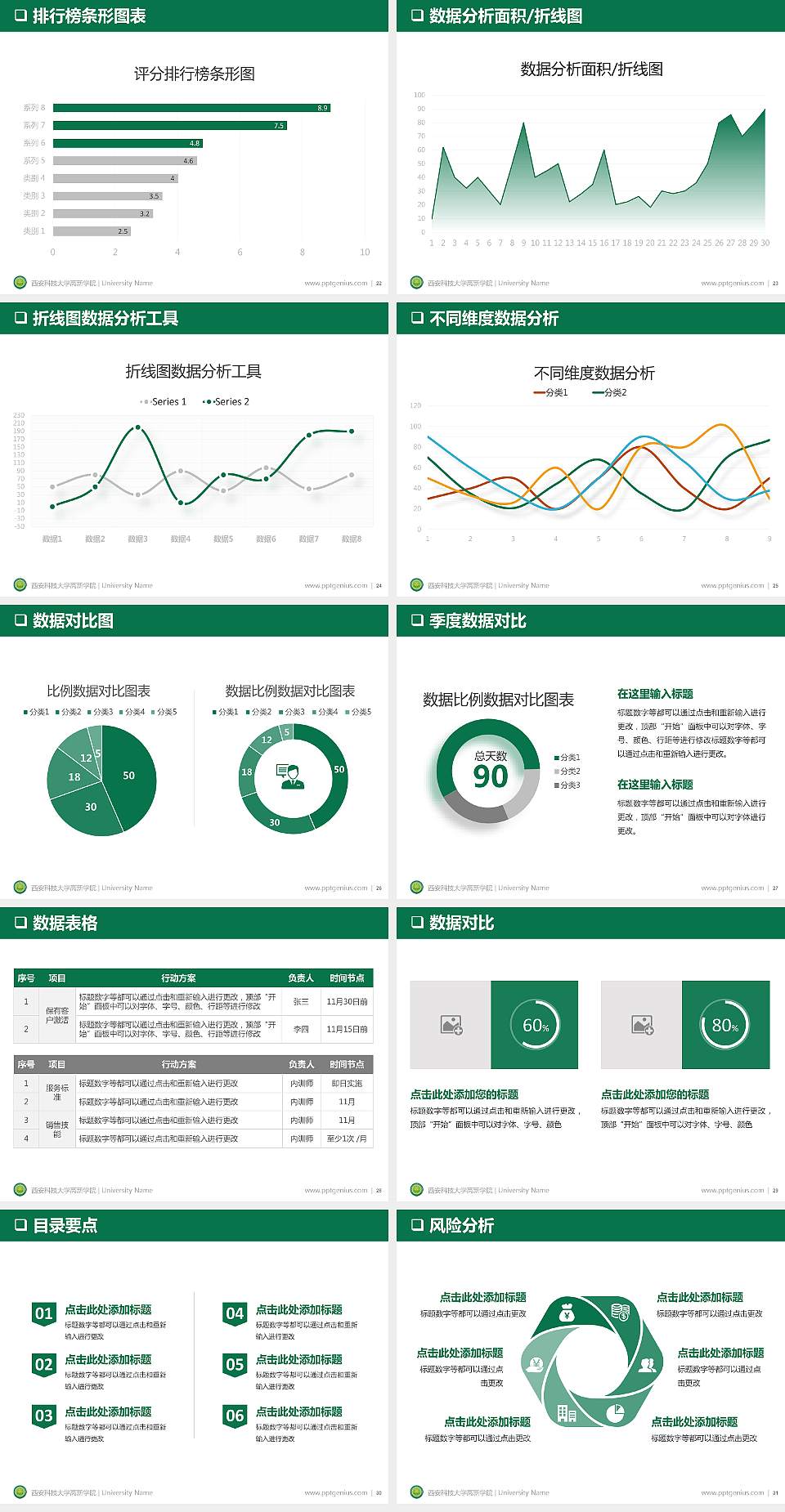 西安科技大学高新学院PPT模板下载4:3格式幻灯片预览图4