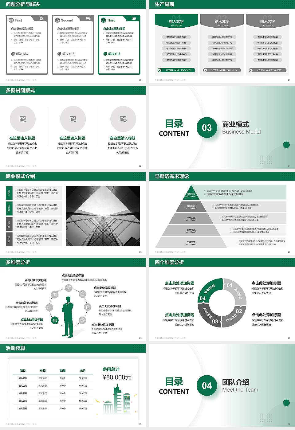 西安科技大学高新学院全国大学生创新创业大赛计划书PPT模板16:9格式幻灯片预览图3