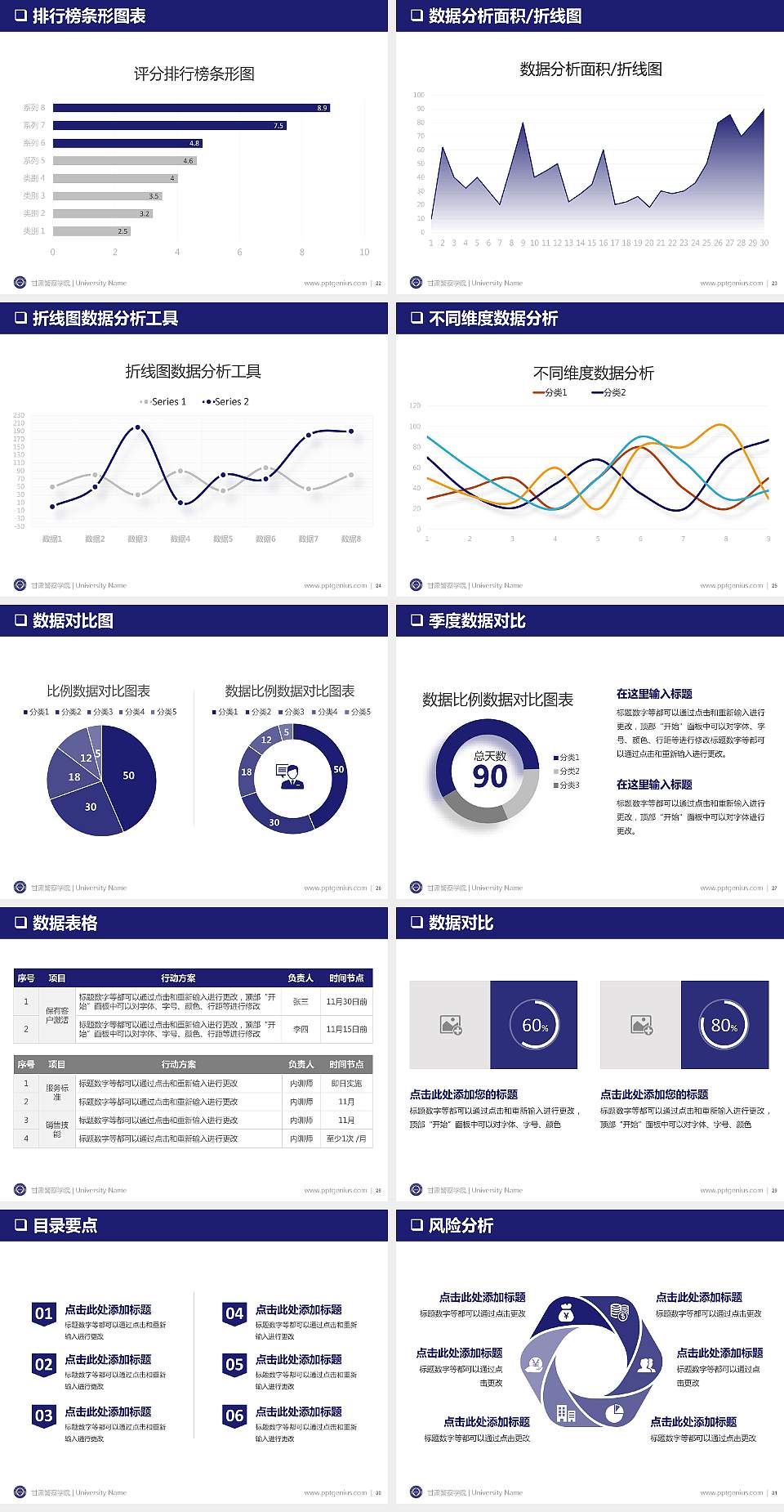 甘肃警察学院大学通用PPT模板4:3格式幻灯片预览图4