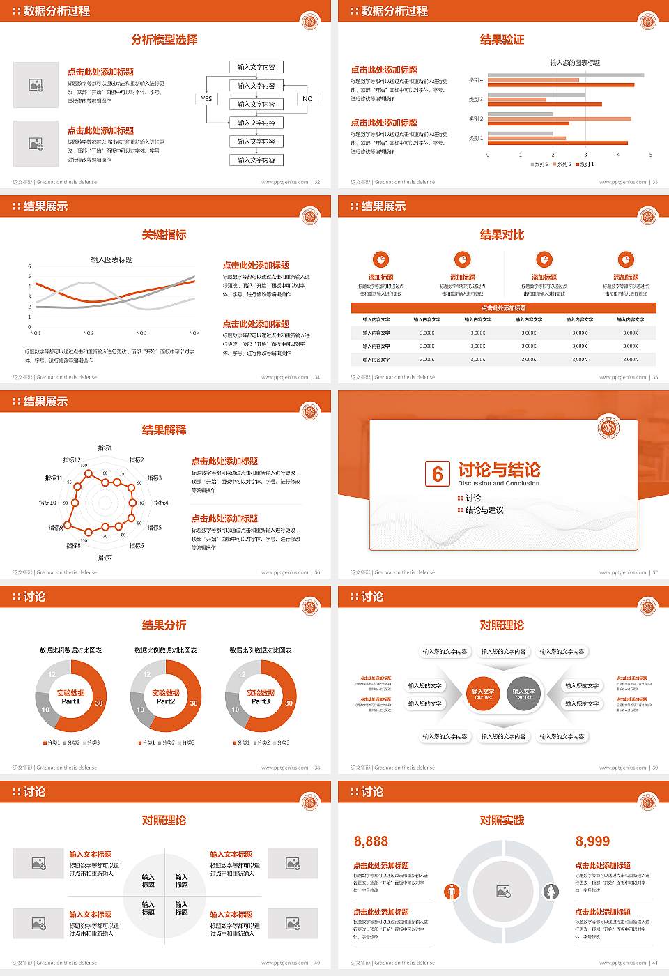 福州教育学院论文答辩标准PPT模板16:9格式幻灯片预览图5