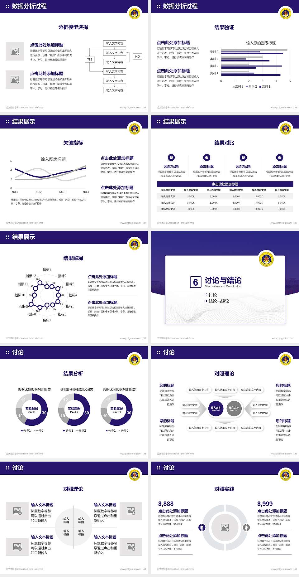 中国人民解放军海军工程大学论文答辩标准PPT模板4:3格式幻灯片预览图5