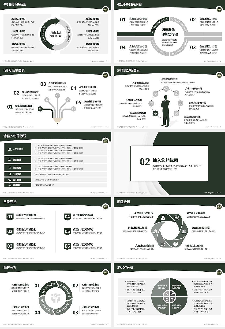 中国人民解放军陆军勤务学院学术汇报/学术交流研讨会通用PPT模板16:9格式幻灯片预览图3