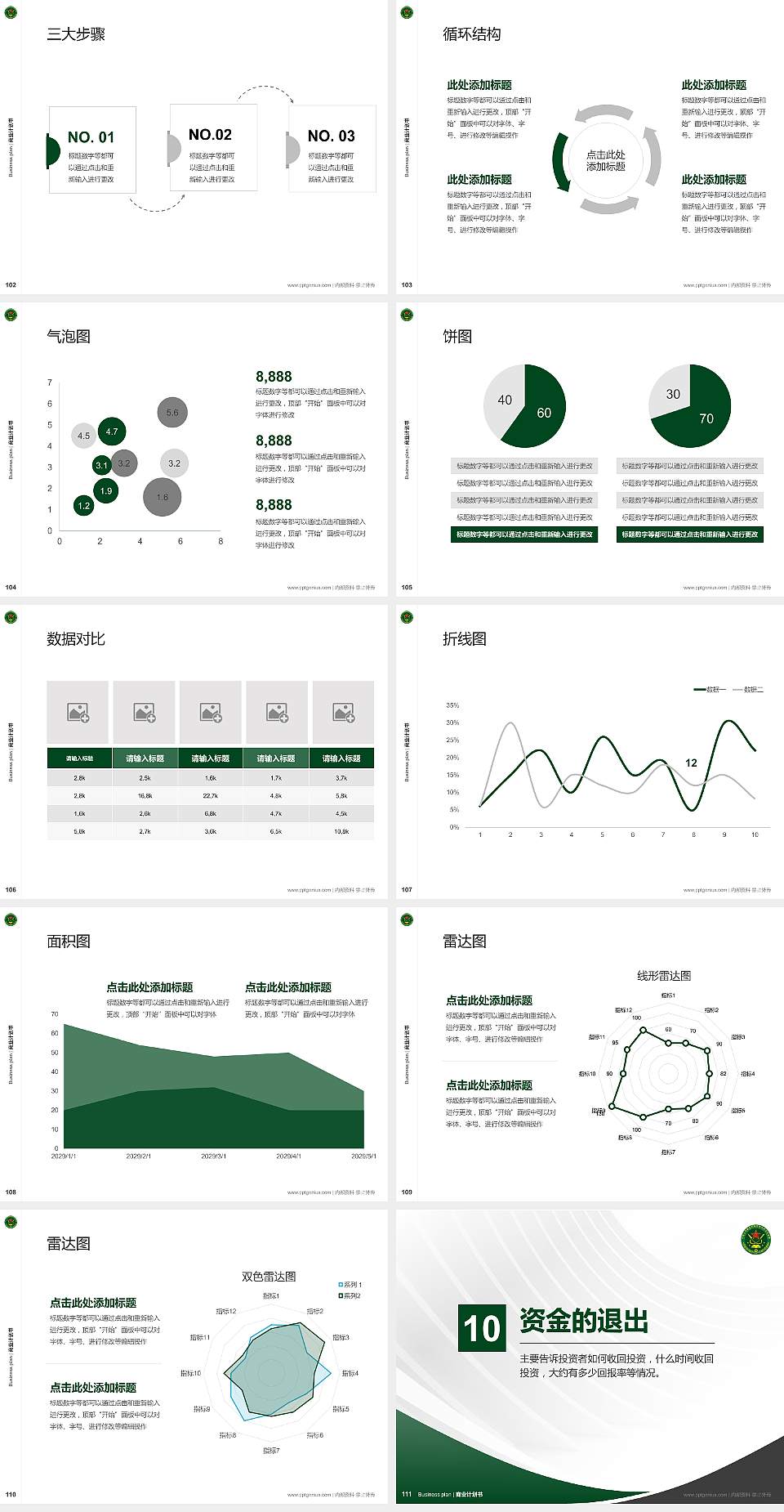 中国人民解放军陆军炮兵防空兵学院专用全国大学生互联网+创新创业大赛计划书/路演/网评PPT模板4:3格式幻灯片预览图12