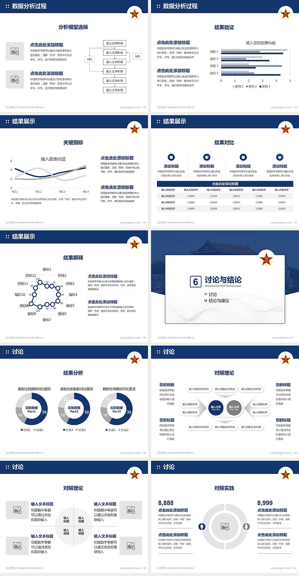 中国人民解放军工程兵指挥学院论文答辩标准PPT模板4:3格式幻灯片预览图5