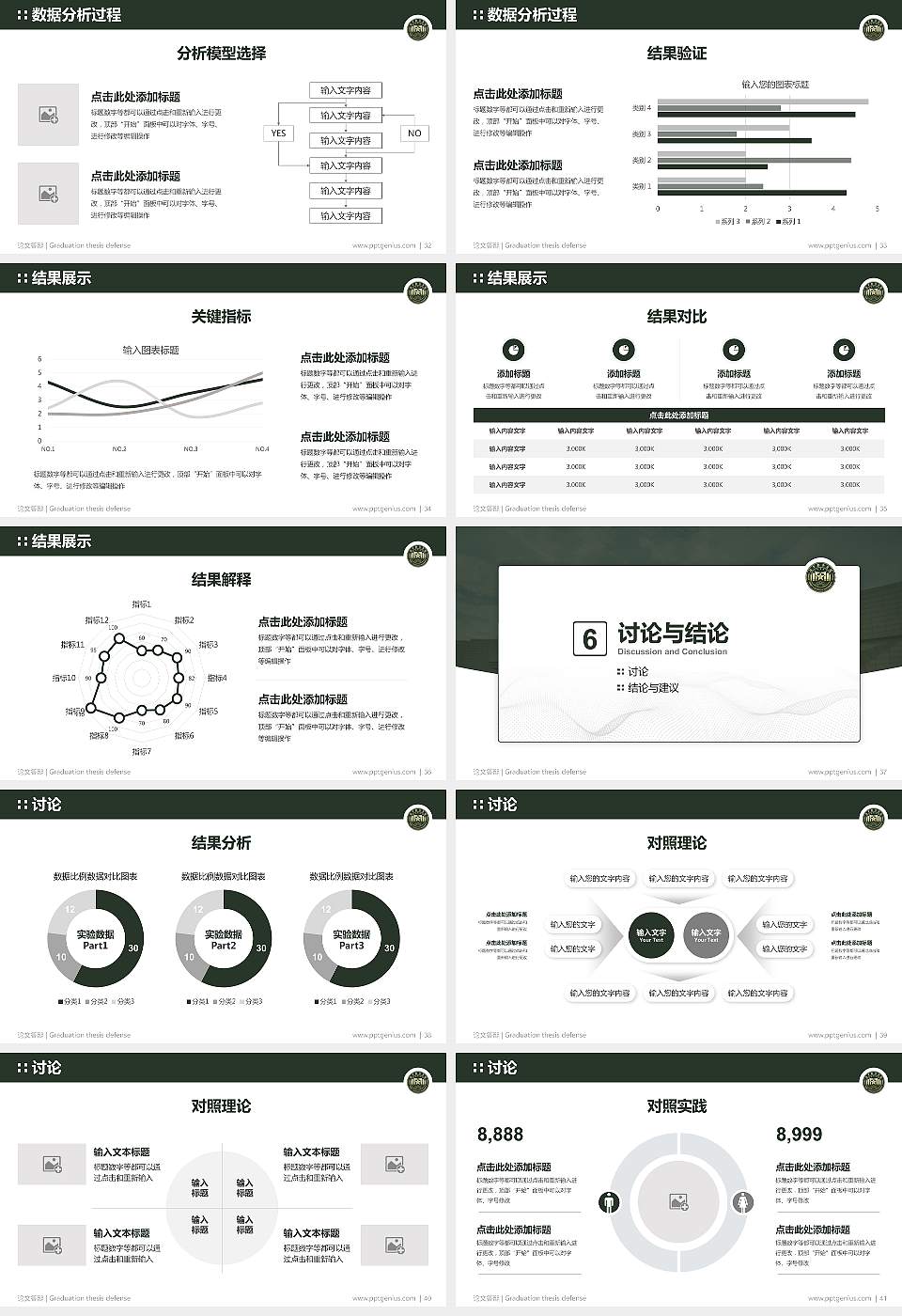 中国人民解放军陆军勤务学院论文答辩标准PPT模板16:9格式幻灯片预览图5