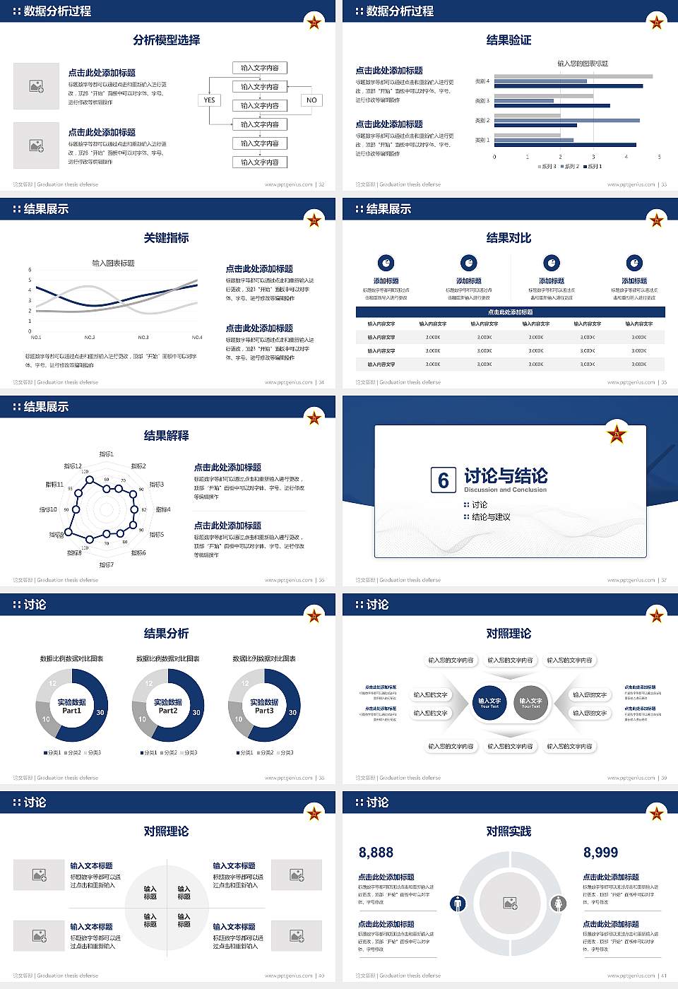 中国人民解放军空军第五飞行学院论文答辩标准PPT模板16:9格式幻灯片预览图5