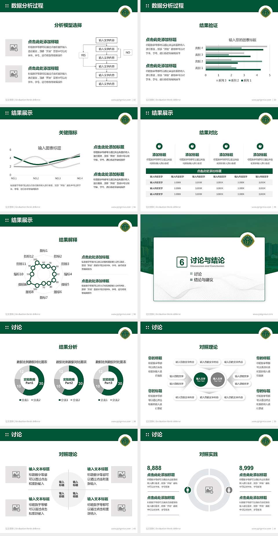 中国人民解放军陆军军医大学论文答辩标准PPT模板4:3格式幻灯片预览图5