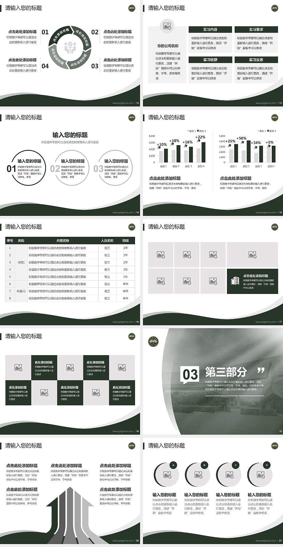中国人民解放军陆军勤务学院专题讲座/学术交流会PPT模板4:3格式幻灯片预览图3