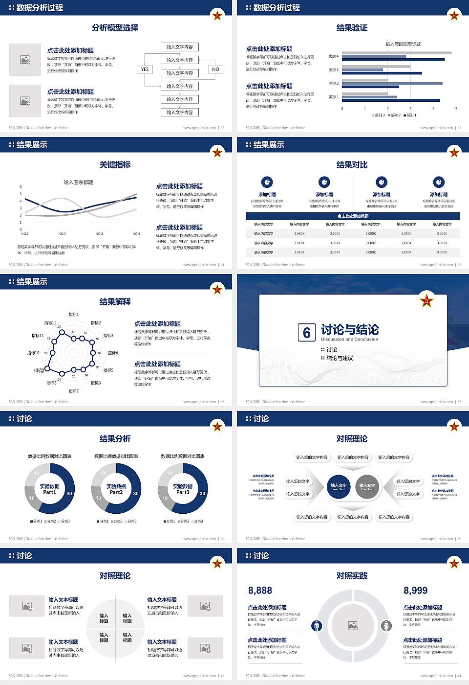 中国人民解放军国际关系学院论文答辩标准PPT模板16:9格式幻灯片预览图5