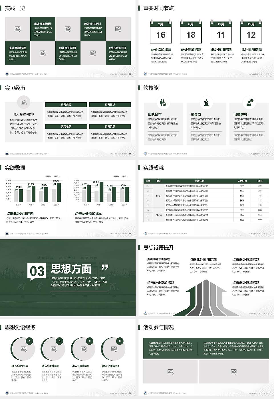 中国人民武装警察部队海警学院专用国家奖学金答辩PPT模板16:9格式幻灯片预览图3