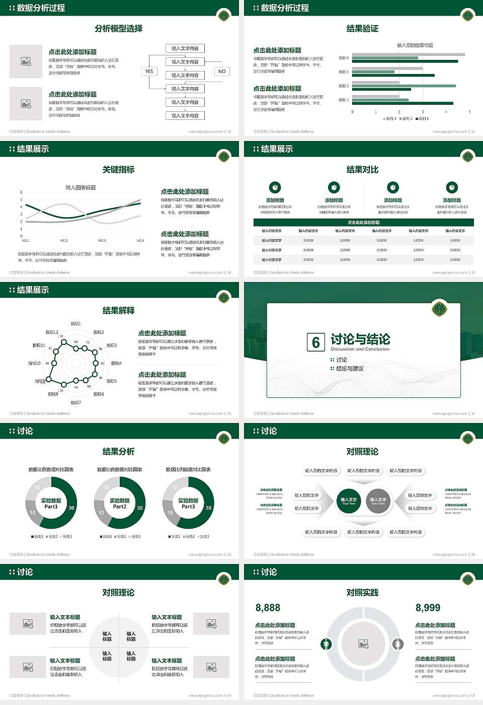 中国人民解放军陆军军医大学论文答辩标准PPT模板16:9格式幻灯片预览图5