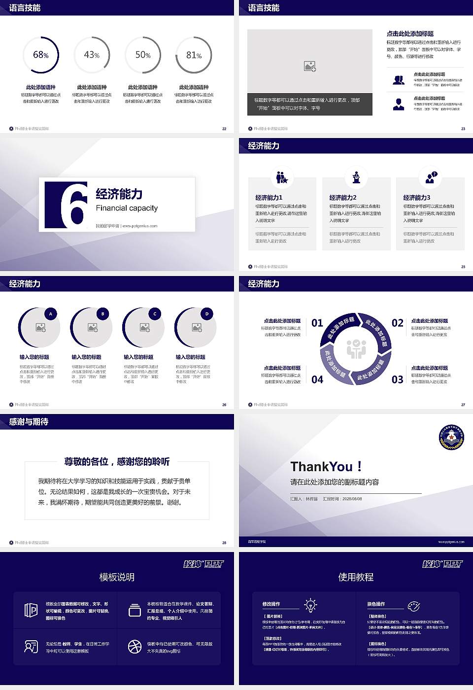 海军潜艇学院PhD博士申请面试/复试答辩通用PPT模板16:9格式幻灯片预览图4