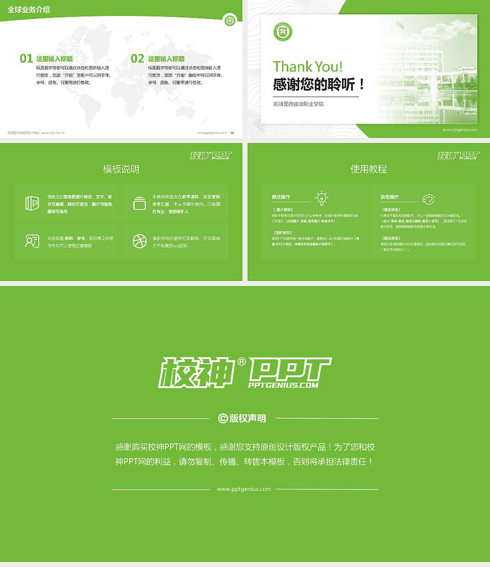 芜湖医药健康职业学院学术汇报/学术交流研讨会通用PPT模板16:9格式幻灯片预览图5