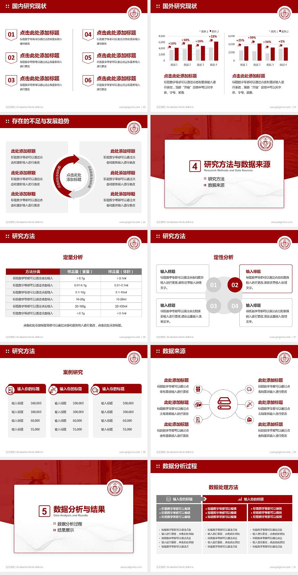 公安消防部队高等专科学校论文答辩标准PPT模板4:3格式幻灯片预览图4