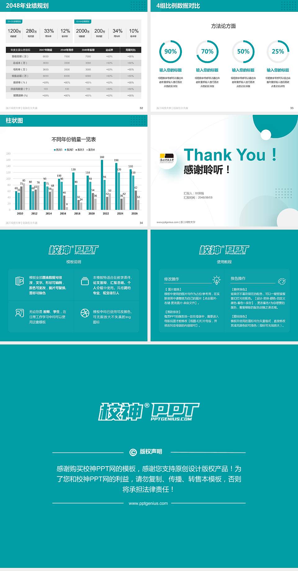 浙江科技大学全国大学生创新创业大赛计划书PPT模板4:3格式幻灯片预览图5