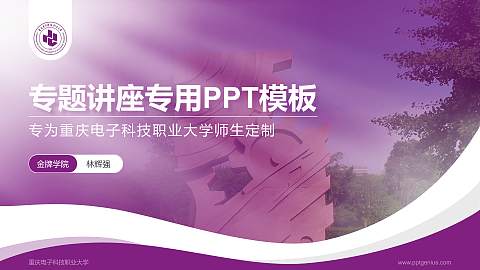 重庆电子科技职业大学专题讲座/学术交流会PPT模板