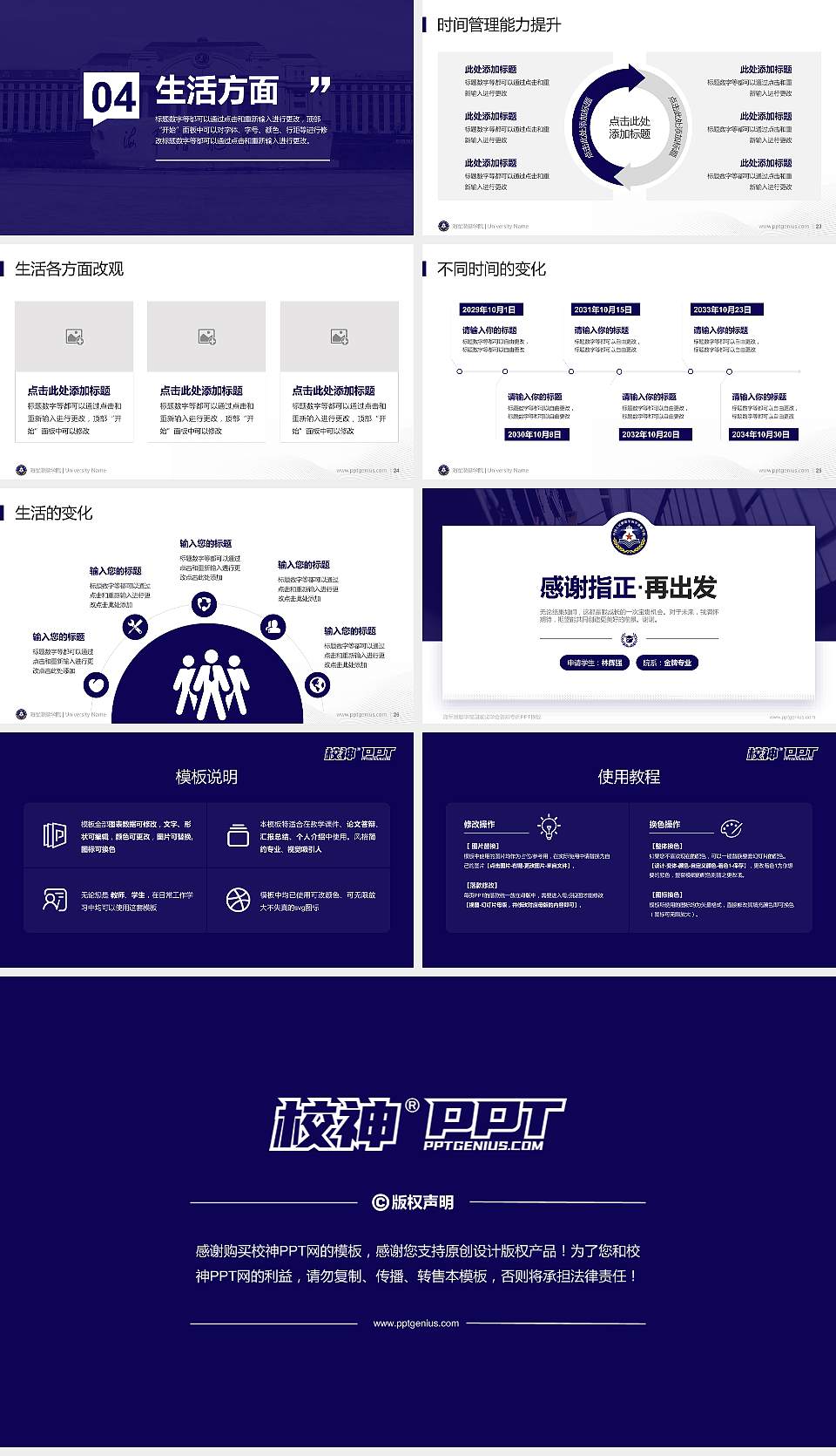 海军潜艇学院专用国家奖学金答辩PPT模板16:9格式幻灯片预览图4