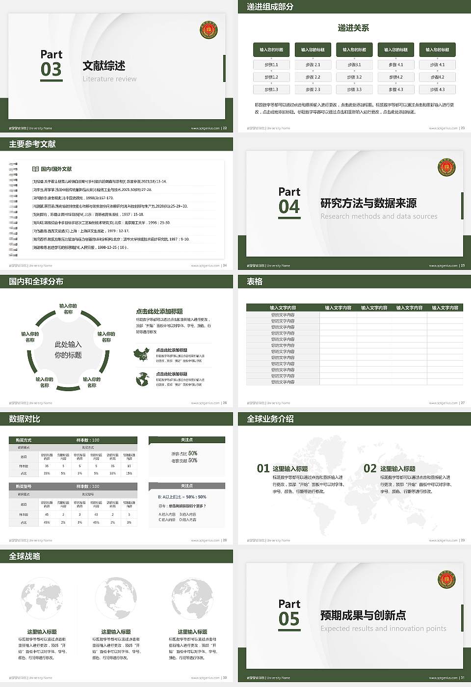 武警警官学院硕士研究生/本科生毕业论文答辩/开题报告通用PPT模板16:9格式幻灯片预览图4