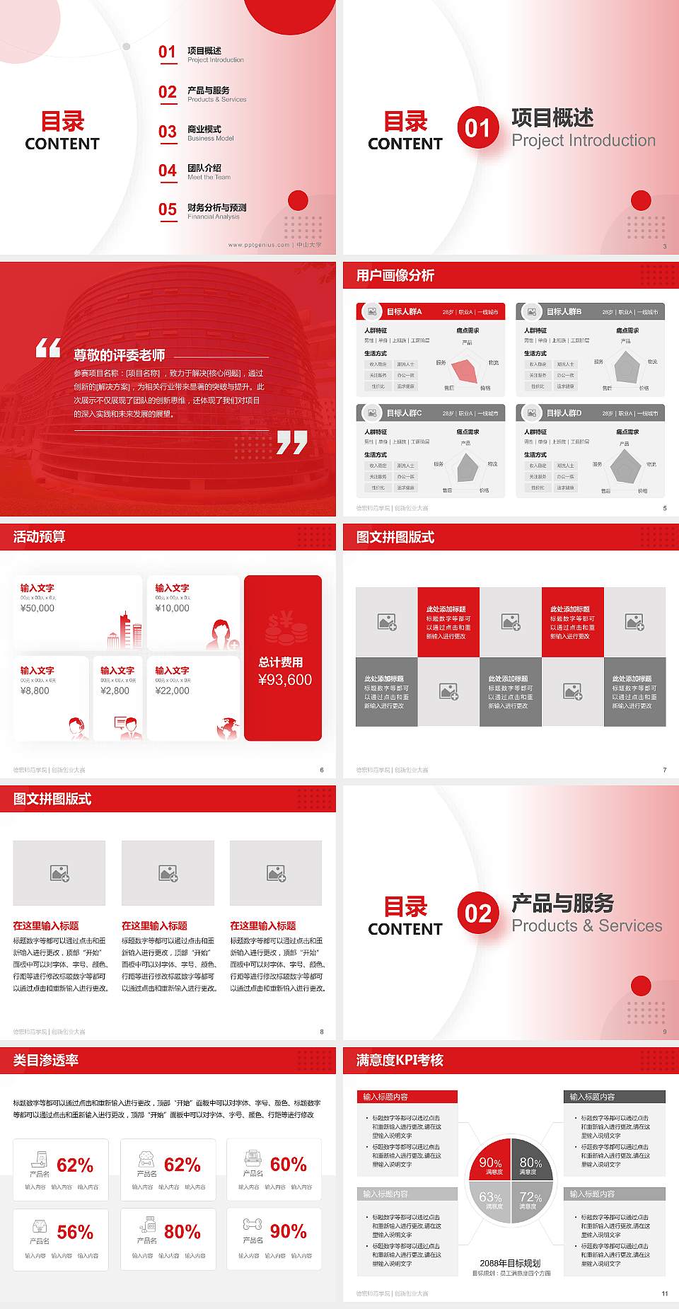 德宏师范学院全国大学生创新创业大赛计划书PPT模板4:3格式幻灯片预览图2
