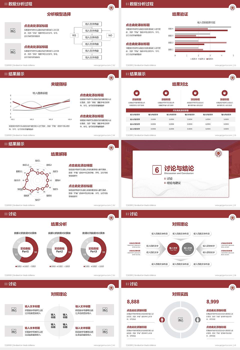 重庆中医药学院论文答辩标准PPT模板16:9格式幻灯片预览图5