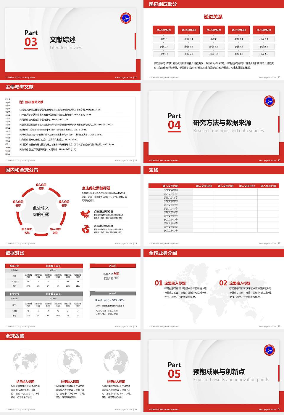 双河职业技术学院硕士研究生/本科生毕业论文答辩/开题报告通用PPT模板16:9格式幻灯片预览图4