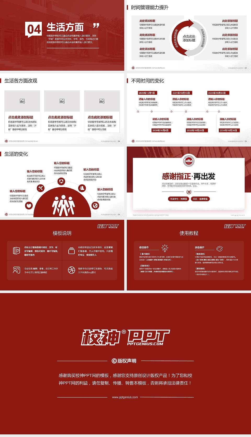 安徽大学纽约石溪学院专用国家奖学金答辩PPT模板16:9格式幻灯片预览图4