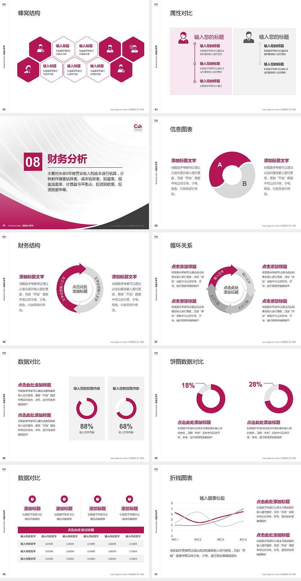 昆明传媒学院专用全国大学生互联网+创新创业大赛计划书/路演/网评PPT模板4:3格式幻灯片预览图10