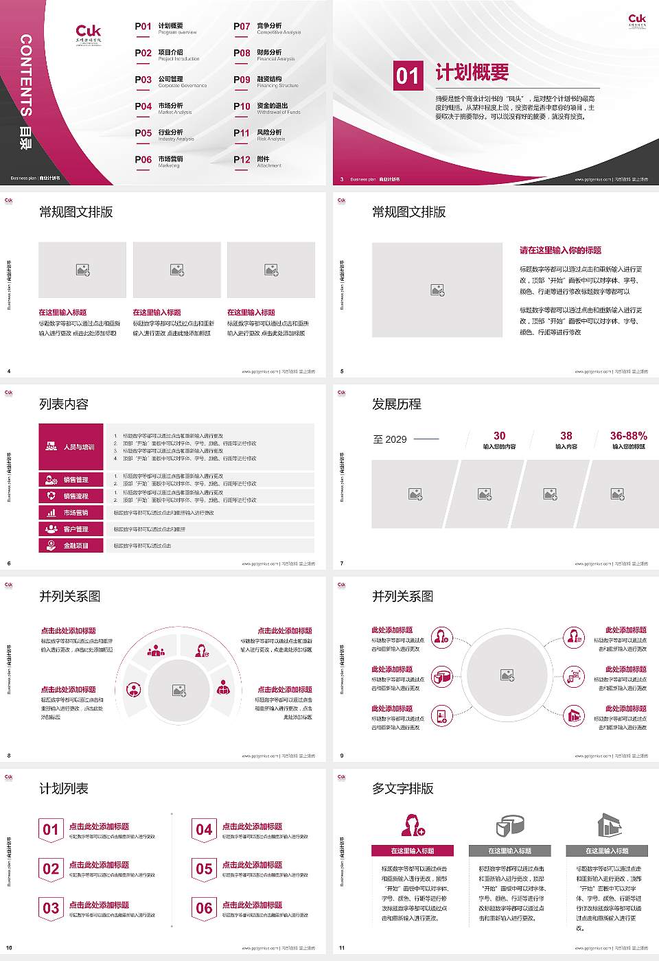 昆明传媒学院专用全国大学生互联网+创新创业大赛计划书/路演/网评PPT模板16:9格式幻灯片预览图2