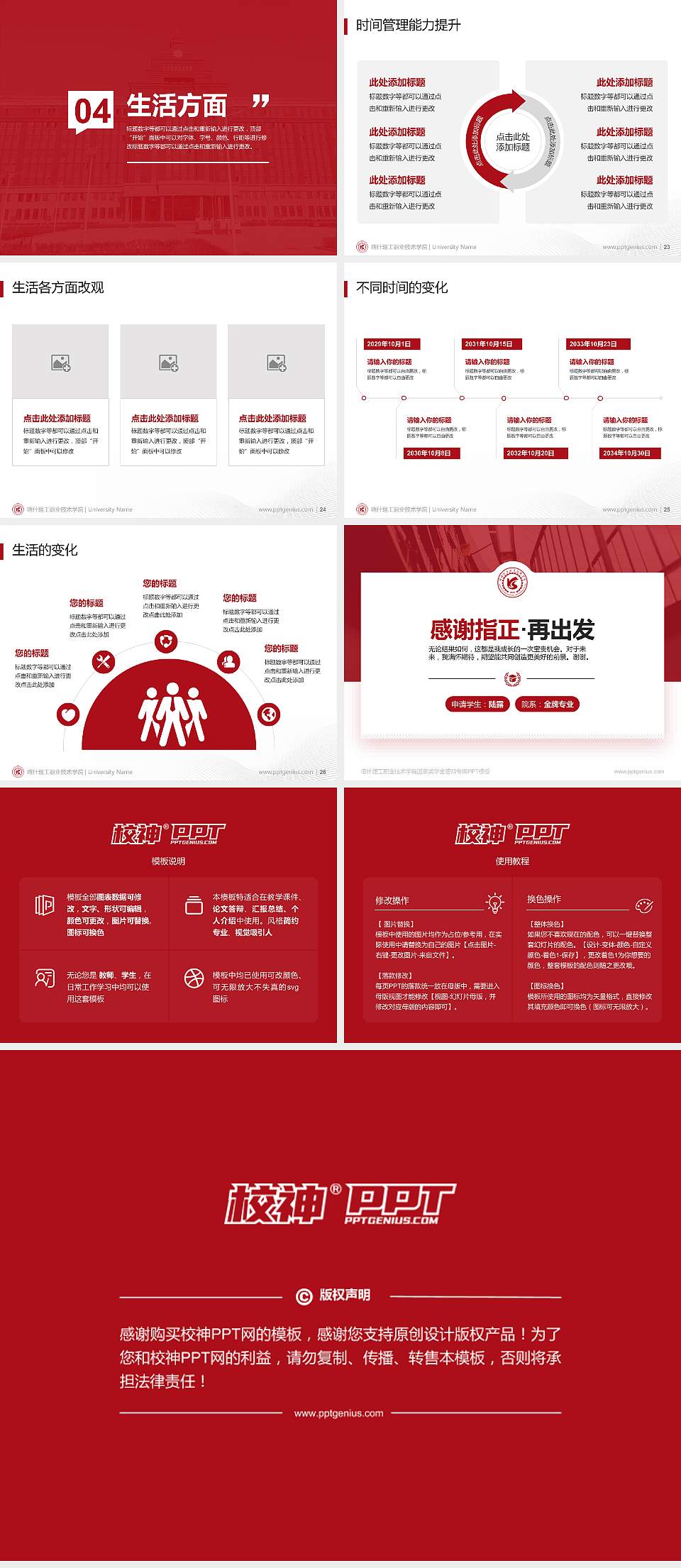 喀什理工职业技术学院专用国家奖学金答辩PPT模板4:3格式幻灯片预览图4