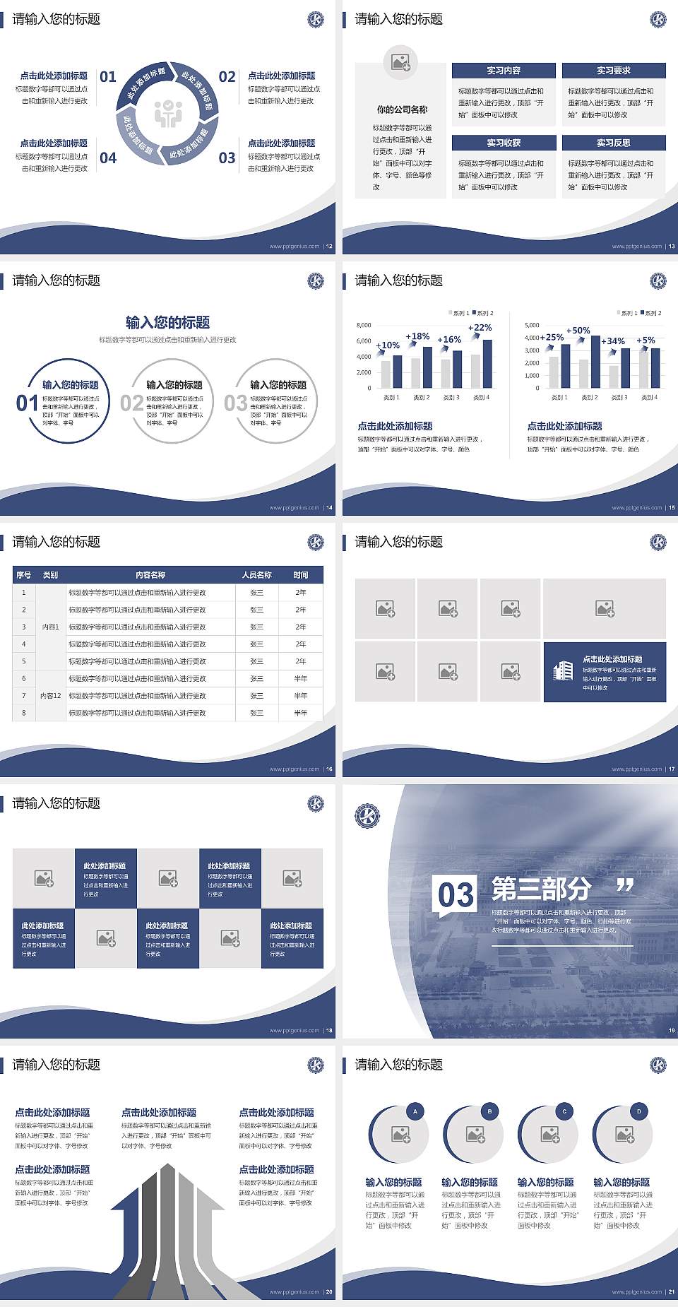 可克达拉职业技术学院专题讲座/学术交流会PPT模板4:3格式幻灯片预览图3