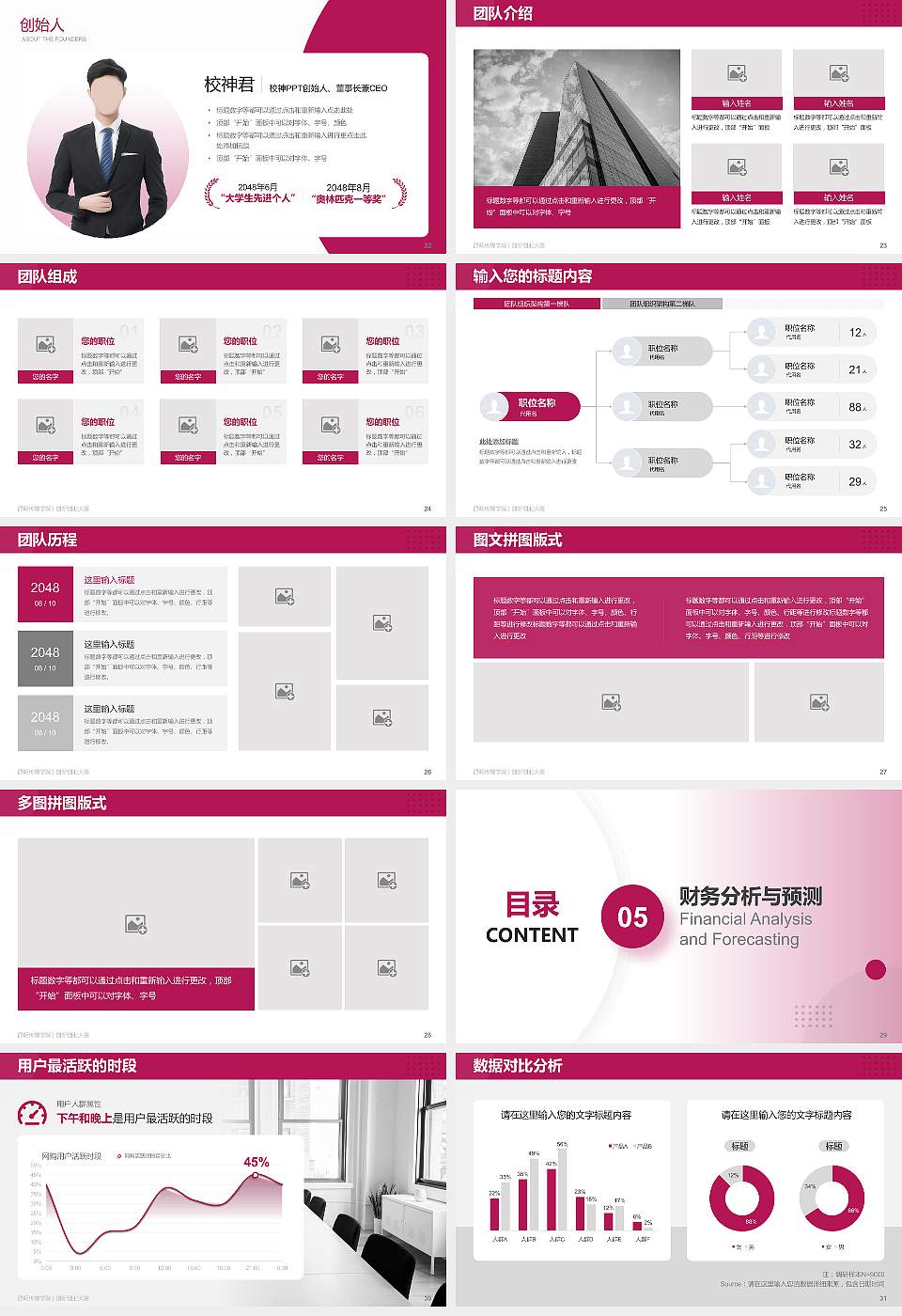 昆明传媒学院全国大学生创新创业大赛计划书PPT模板16:9格式幻灯片预览图4