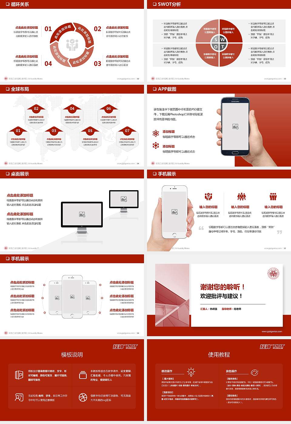 云南工业信息职业学院大学通用PPT模板16:9格式幻灯片预览图5
